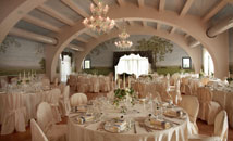 La sala riservata ai matrimoni di Villa Santa Barbara